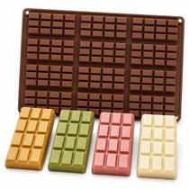 Forma de Silicone para Chocolate/Doces Modelo Barrinhas - Antiaderente Forma de Silicone para Chocolate/Doces Modelo Barrinhas - Antiaderente