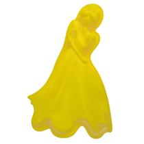 Forma de Silicone Para Doces Torta Pudim Bolo Cozinha Princesa Amarela Kit 3 Unidades