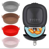 Forma de Silicone para Fritadeira Air Fryer com Alça Antiaderente Cozinha Forma de Silicone para Fritadeira Air Fryer com Alça Antiaderente Cozinha