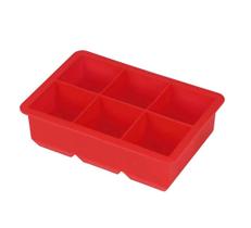 Forma De Silicone Para Gelo 6 Cubos Vermelho - Mor