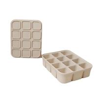 Forma De Silicone Para Gelo Com 12 Cubos, Fácil De Desenformar, Bandeja Quadrada Para Acessórios De Forma De Silicone Para Gelo Com 12 Cubos, Fácil De Desenformar, Bandeja Quadrada Para Acessórios De