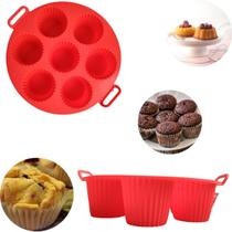 Forma De Silicone Para Mini Bolo Cupcake Airfryer Microondas Forma De Silicone Para Mini Bolo Cupcake Airfryer Microondas