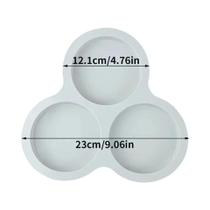 Forma De Silicone Para Ovos Com 3 Cavidades Reutilizável Para Air Fryer, Panela De Ovos, Muffin E