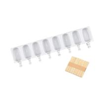 Forma De Silicone Para Picolé E Sorvete Com Palito De Madeira Para Picolés Caseiros E Palitos De Forma De Silicone Para Picolé E Sorvete Com Palito De Madeira Para Picolés Caseiros E Palitos De