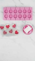 Forma De Silicone Para Pirulitos Com 12 Cavidades Forma De Silicone Para Pirulitos Com 12 Cavidades