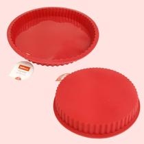 Forma de Silicone para Torta 23cm - Vermelho Rasa - Wellmix