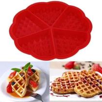 Forma De Silicone Para Waffles Coração