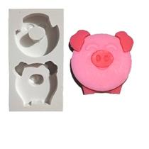 Forma de Silicone - Porco encaixe Forma de Silicone - Porco encaixe