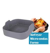 Forma De Silicone Protetor Forma Air Fryer Forno Quadrado - DACAR