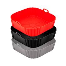 Forma de Silicone Quadrada 20cm Para Air Fryer Unihome