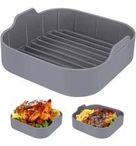 Forma de silicone quadrada air fryer / fritadeira elétrica