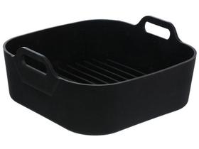 Forma de silicone quadrada preta hauskraft para airfryer 16cm Forma de silicone quadrada preta hauskraft para airfryer 16cm