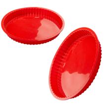 Forma de Silicone Rasa para Tortas Salgados e Bolos 26cm