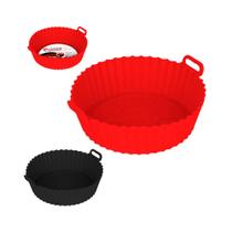 Forma De Silicone Redonda Air fryer Fritadeira 19 cm Forma De Silicone Redonda Air fryer Fritadeira 19 cm