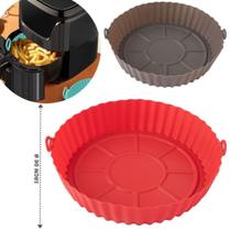 Forma De Silicone Redonda Com Alça Para Air Fryer - Clink