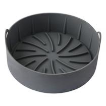 Forma de Silicone Redonda Fritadeira C/Alça Air Fryer