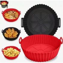 Forma de silicone redonda para air fryer 20cm resistente - forminha de air frair de cozinha