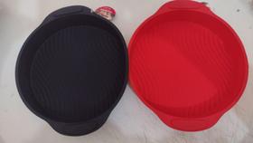 FORMA DE SILICONE REDONDA PARA AIR FRYER / FORNO 24cm UNIDADE NX027