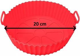 Forma de Silicone Redonda Para Airfryer 20cm de diâmetro Vm
