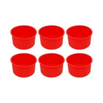 Forma De Silicone Redonda Para Bolos De 4 Polegadas, 6 Peças, Antiaderente, Reutilizável, Fácil De Forma De Silicone Redonda Para Bolos De 4 Polegadas, 6 Peças, Antiaderente, Reutilizável, Fácil De