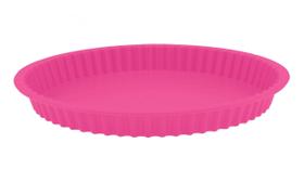 Forma De Silicone Redonda Rasa Torta Doce E Salgada Rosa