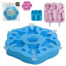 Forma De Silicone Redondo ou Quadrado Para Picole / Sorvete 6 ou 5 Cavidades + Cabo - MILENIO BRASIL Forma De Silicone Redondo ou Quadrado Para Picole / Sorvete 6 ou 5 Cavidades + Cabo - MILENIO BRASIL