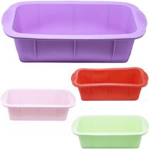 Forma De Silicone Retangular Para Bolo / Pao 25X12X7Cm - RIO TIJUCAS