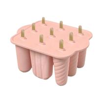 Forma De Silicone Reutilizável Para Picolé Com Liberação Fácil E 50 Palitos Para Sobremesas Caseiras