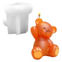 Forma de Silicone Ursinho Vela Sabonete Resina