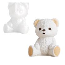 Forma de Silicone Ursinho Vela Sabonete Resina