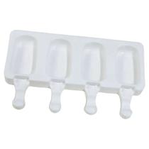 Forma De Sorvete Picolé Casquinha Silicone 4 Cavas Prática Forma De Sorvete Picolé Casquinha Silicone 4 Cavas Prática