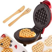 Forma De Waffle Formato Coração Mini Elétrico Mini 110v - SWEET HOME