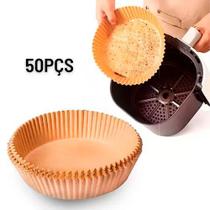 Forma Descartável Para Air Fryer Fritadeira Redonda 50 Peças