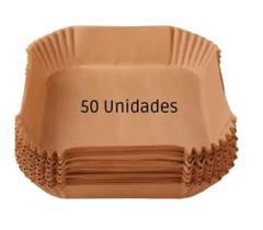 Forma Descartável para Airfryer quadradaa com 50 unidades - Casita Forma Descartável para Airfryer quadradaa com 50 unidades - Casita