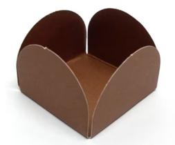 Forma Doce 4 Petalas N6 Marrom Com 50 Plac Forma Doce 4 Petalas N6 Marrom Com 50 Plac