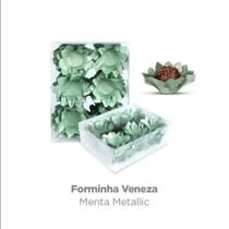 Forma Doce Veneza Metallic Menta Com 40 Plac