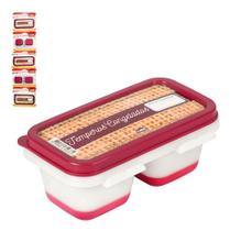 Forma Dupla Quadrada Congelar Polpas Silicone e Plasútil