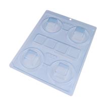 Forma e silicone mini caixa quadrada com 3 partes 856 bwb