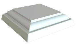 Forma Em Abs 1,5mm Chapéu menor De Coluna Pingadeira 40x40x7cm Forma Em Abs 1,5mm Chapéu menor De Coluna Pingadeira 40x40x7cm