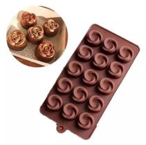 Forma em Silicone Antiaderente Para Chocolate Doces e Bombons Molde Flor Rosas - Prime Chef