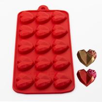 Forma Em Silicone Coração Para Bombom/Chocolate Antiaderente Forma Em Silicone Coração Para Bombom/Chocolate Antiaderente