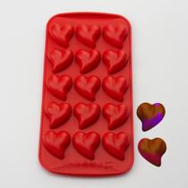 Forma Em Silicone Coração Para Bombom/Chocolate Antiaderente Forma Em Silicone Coração Para Bombom/Chocolate Antiaderente