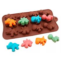 Forma Em Silicone Dinossauro Gummy Confeitar 12 Cavidades