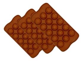 Forma Em Silicone Emoji Smile Carinha Feliz 3 Unidades