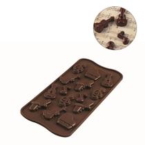 Forma em Silicone Mini Bombom Chocolate Melody Silikomart Forma em Silicone Mini Bombom Chocolate Melody Silikomart