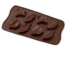 Forma Em Silicone Para Chocolate Folhas 8 Cavidades Kehome