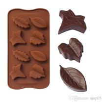 Forma em Silicone para Chocolate Folhas 8 Cavidades Kehome