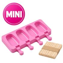 Forma em Silicone para Mini Picolé Magnum 4 cavidades Antiaderente Forma em Silicone para Mini Picolé Magnum 4 cavidades Antiaderente