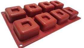 Forma Em Silicone Savarin Square