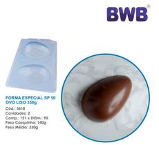 Forma especial 3 partes c/ silicone p/ ovo de pascoa liso 350g bwb 3618 sp 50